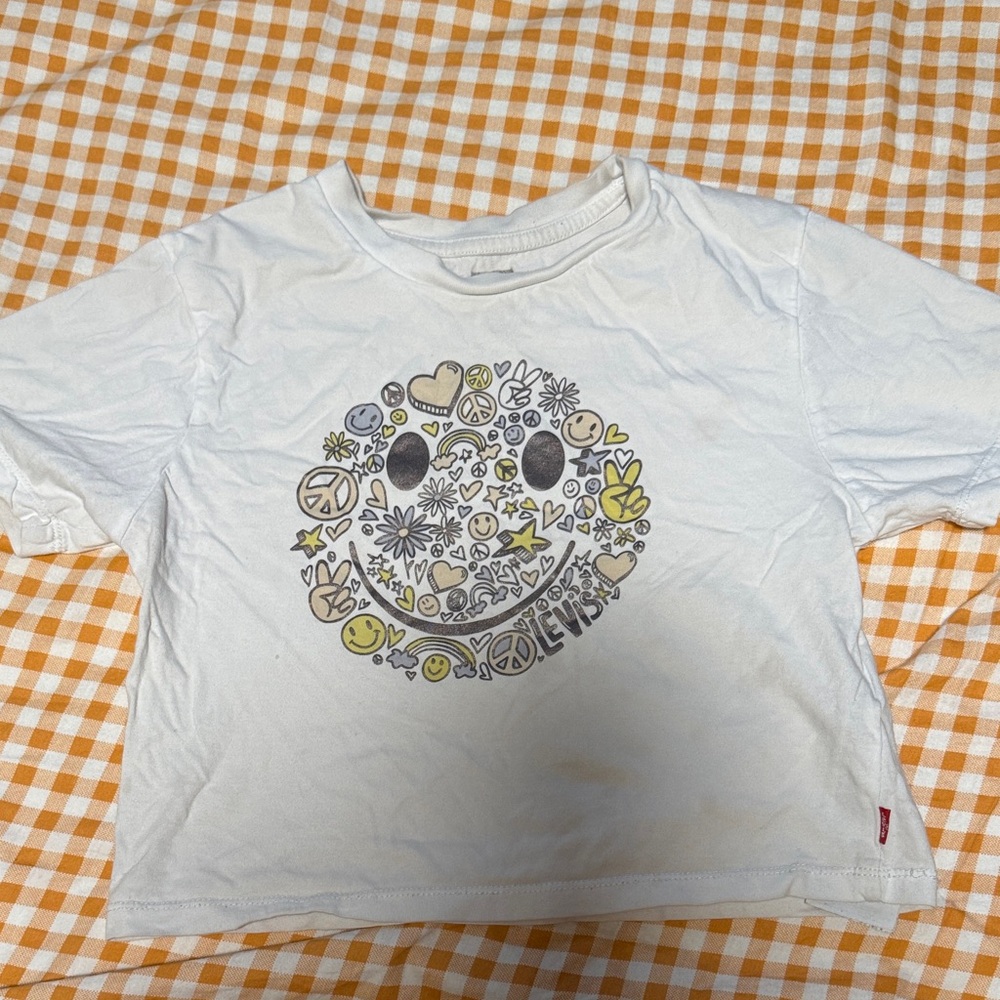 Levi's Kids White Smiley Graphic Tee